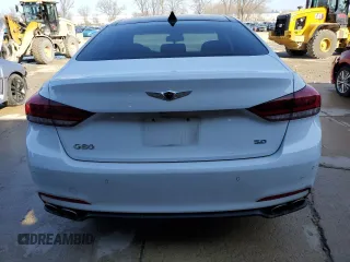 2017 Genesis G80 5.0L Ultimate with VIN KMHGN4JF9HU173414, listed as a Copart auction lot 48376955 with 105,963 mi miles and Salvage Title. Bid and sale history available at carsss.com. Image 6.