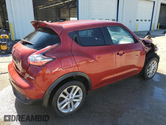 2015 Nissan Juke SV with VIN JN8AF5MV7FT558459, listed as a Copart auction lot 46813295 with 91,593 mi miles and Salvage title. Bid and sale history available at DreamBid. Image 3.