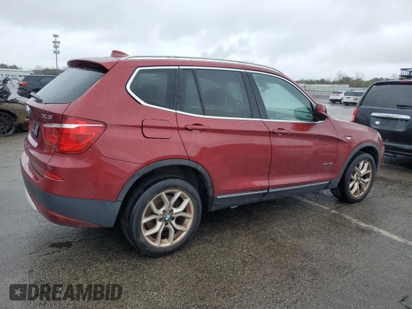 2011 BMW X3 35i with VIN 5UXWX7C5XBL735445, listed as a Copart auction lot 52239125 with 136,990 mi miles and Clean Title. Bid and sale history available at DreamBid. Image 3.