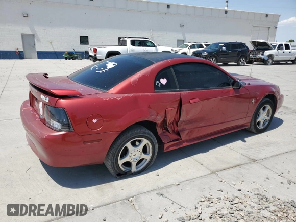 2003 Ford Mustang Standard with VIN 1FAFP40403F414208, listed as a Copart auction lot 62407315 with 132,107 mi miles and Salvage title. Bid and sale history available at DreamBid. Image 3.