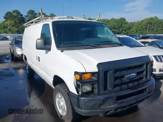 2014 Ford Econoline Cargo Commercial with VIN 1FTSE3EL9EDA49034, listed as a IAAI auction lot 42679719 with 217,659 mi miles and . Bid and sale history available at DreamBid. Image 1.