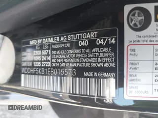 2014 Mercedes-Benz E 350 Sport with VIN WDDHF5KB1EB015573, listed as a IAAI auction lot 42731599 with 233,540 mi miles and . Bid and sale history available at DreamBid. Image 9.