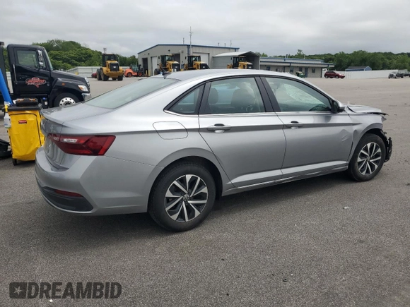 2024 Volkswagen Jetta S with VIN 3VW5M7BU3RM091307, listed as a Copart auction lot 61591025 with 21,581 mi miles and Clean title. Bid and sale history available at DreamBid. Image 3.