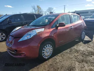 2014 Nissan LEAF SV with VIN 1N4AZ0CP3EC338734, listed as a Copart auction lot 81129994 with 113,712 mi miles and Salvage title. Bid and sale history available at DreamBid. Image 1.