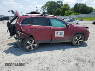 2019 Jeep Cherokee Limited with VIN 1C4PJMDX1KD345303, listed as a Copart auction lot 59298185 with 166,168 mi miles and Salvage title. Bid and sale history available at DreamBid. Image 3.
