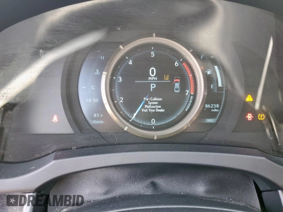 2017 Lexus IS 200t with VIN JTHBA1D27H5041648, listed as a Copart auction lot 50525555 with 86,238 mi miles and Salvage Title. Bid and sale history available at DreamBid. Image 9.