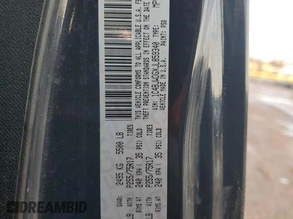 2018 Jeep Wrangler Unlimited Sport with VIN 1C4BJWDGXJL859340, listed as a Copart auction lot 41797885 with 90,714 mi miles and Salvage Title. Bid and sale history available at DreamBid. Image 14.