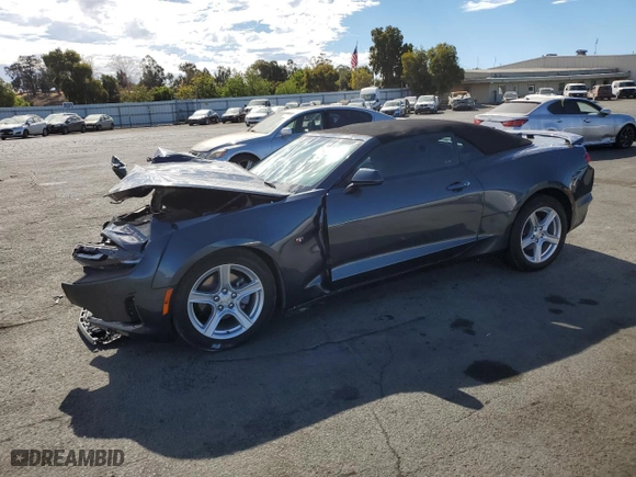 2023 Chevrolet Camaro 1LT with VIN 1G1FB3DS5P0131591, listed as a Copart auction lot 76425024 with 0 mi miles and Salvage Title. Bid and sale history available at carsss.com. Image 1.