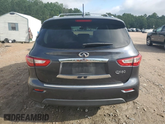 2014 Infiniti QX60 with VIN 5N1AL0MM0EC548168, listed as a Copart auction lot 59849285 with 144,723 mi miles and Salvage title. Bid and sale history available at DreamBid. Image 6.