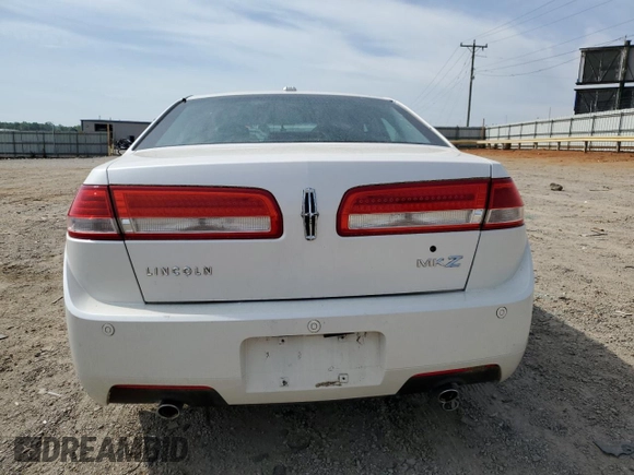 2010 Lincoln MKZ with VIN 3LNHL2GC9AR620509, listed as a Copart auction lot 54295995 with Not Provided miles and Clean Title. Bid and sale history available at DreamBid. Image 6.