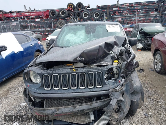 2018 Jeep Renegade Sport with VIN ZACCJAAB2JPG70452, listed as a IAAI auction lot 42203216 with 115,354 mi miles and . Bid and sale history available at DreamBid. Image 11.