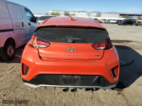 2020 Hyundai Veloster Turbo with VIN KMHTH6AB5LU021072, listed as a Copart auction lot 81272564 with 79,398 mi miles and Salvage Title. Bid and sale history available at carsss.com. Image 6.