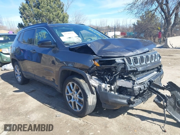 2023 Jeep Compass Latitude Lux с VIN 3C4NJDFN5PT546738, выставлен на аукционе IAAI как лот 41740196 с пробегом 33 377 миль миль и . История ставок и продаж доступна на DreamBid. Изображение 1.