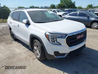 2022 GMC Terrain SLE with VIN 3GKALMEV6NL310501, listed as a IAAI auction lot 42061201 with 48,721 mi miles. Bid and sale history available at carsss.com. Image 1.