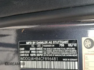 2012 Mercedes-Benz C 250 with VIN WDDGJ4HB4CF896481, listed as a Copart auction lot 55032045 with 170,327 mi miles and Salvage title. Bid and sale history available at DreamBid. Image 12.