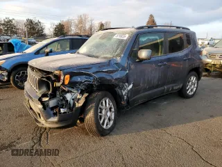 2020 Jeep Renegade Latitude with VIN ZACNJBBB3LPL73459, listed as a Copart auction lot 45799035 with 33,856 mi miles and Salvage Title. Bid and sale history available at carsss.com. Image 1.