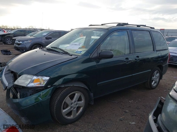 2002 Mazda MPV LX with VIN JM3LW28J020317050, listed as a IAAI auction lot 41106620 with 194,147 mi miles. Bid and sale history available at carsss.com. Image 2.