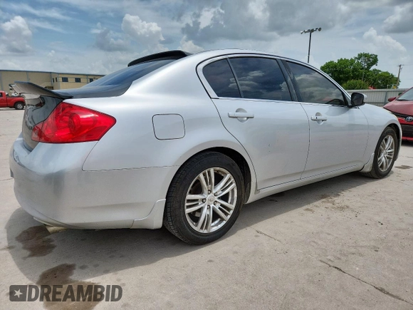 2012 Infiniti G25 Journey with VIN JN1DV6AP5CM810712, listed as a Copart auction lot 63516025 with 177,219 mi miles and Salvage title. Bid and sale history available at DreamBid. Image 3.