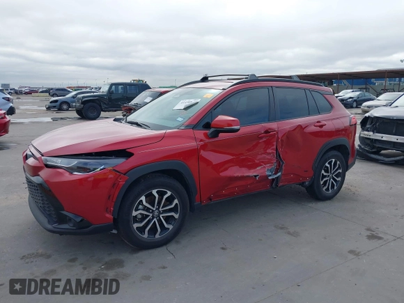 2023 Toyota Corolla Cross Hybrid S with VIN 7MUFBABG5PV003543, listed as a IAAI auction lot 41430844 with 36,891 mi miles and . Bid and sale history available at DreamBid. Image 6.