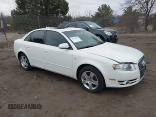 2005 Audi A4 2.0T with VIN WAUDF68E85A471170, listed as a IAAI auction lot 41721089 with 105,307 mi miles. Bid and sale history available at carsss.com. Image 1.