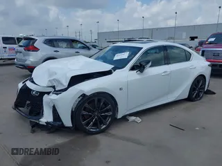 2023 Lexus IS 350 F Sport with VIN JTHGZ1B26P5071871, listed as a IAAI auction lot 42103497 with 16,456 mi miles and . Bid and sale history available at DreamBid. Image 2.