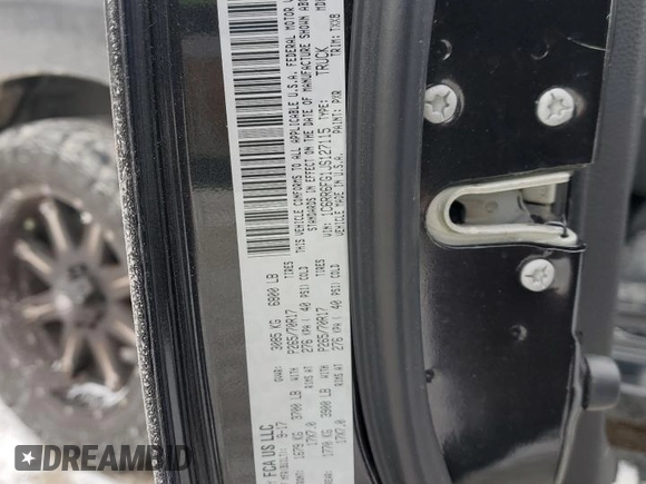 2018 Ram 1500 Express with VIN 1C6RR6FG1JS127115, listed as a Copart auction lot 43017055 with 87,487 mi miles and Salvage title. Bid and sale history available at DreamBid. Image 12.
