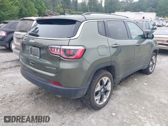 2020 Jeep Compass Limited with VIN 3C4NJDCB2LT127296, listed as a IAAI auction lot 42555235 with 105,259 mi miles and . Bid and sale history available at DreamBid. Image 4.