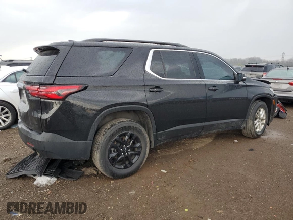 2022 Chevrolet Traverse LT Cloth with VIN 1GNEVGKW7NJ129251, listed as a Copart auction lot 54088695 with 47,011 mi miles and Salvage title. Bid and sale history available at DreamBid. Image 3.