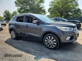 2018 Ford Escape Titanium with VIN 1FMCU9J90JUA15154, listed as a Copart auction lot 59768415 with 93,810 mi miles and Salvage title. Bid and sale history available at DreamBid. Image 4.