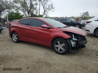 2013 Hyundai Elantra Limited with VIN KMHDH4AE2DU757732, listed as a Copart auction lot 51809055 with 123,548 mi miles and Salvage Title. Bid and sale history available at carsss.com. Image 4.