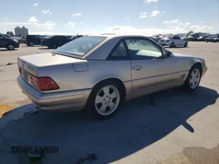 2000 Mercedes-Benz SL-Class with VIN WDBFA68F0YF188299, listed as a Copart auction lot 79522494 with 125,295 mi miles and Salvage Title. Bid and sale history available at carsss.com. Image 3.