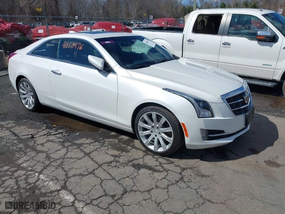 2018 Cadillac ATS Coupe Luxury AWD with VIN 1G6AF1RX2J0120461, listed as a IAAI auction lot 41850476 with NaN miles. Bid and sale history available at carsss.com. Image 1.