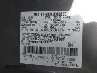 2011 Ford Ranger XLT with VIN 1FTKR4EE7BPB22472, listed as a IAAI auction lot 41795980 with Not Provided miles. Bid and sale history available at carsss.com. Image 9.
