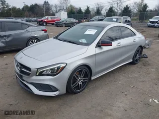 2018 Mercedes-Benz CLA with VIN WDDSJ4GB8JN550755, listed as a IAAI auction lot 40908322 with NaN miles. Bid and sale history available at carsss.com. Image 17.