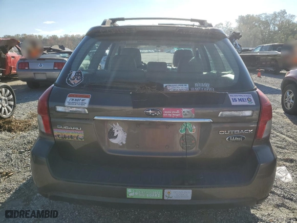 2008 Subaru Outback (Natl) Ltd with VIN 4S4BP62C787327315, listed as a Copart auction lot 78575014 with 0 mi miles and Non Repairable. Bid and sale history available at carsss.com. Image 6.