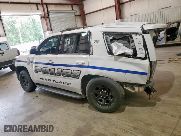 2020 Chevrolet Tahoe Commercial with VIN 1GNLCDEC4LR257930, listed as a Copart auction lot 57886125 with 58,612 mi miles and Salvage title. Bid and sale history available at DreamBid. Image 2.