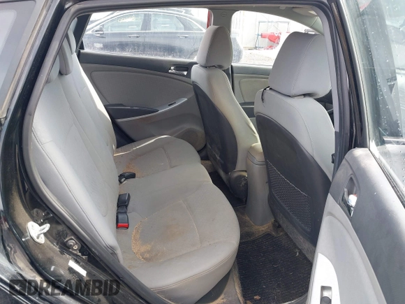 2012 Hyundai Accent SE with VIN KMHCU5AE6CU039158, listed as a IAAI auction lot 41721743 with 178,208 mi miles. Bid and sale history available at carsss.com. Image 8.