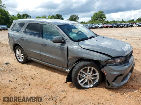 2021 Dodge Durango GT Plus with VIN 1C4RDJDG0MC644529, listed as a Copart auction lot 62770865 with 59,083 mi miles and Salvage title. Bid and sale history available at DreamBid. Image 4.