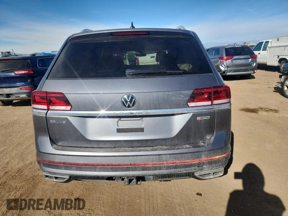 2022 Volkswagen Atlas SEL Premium R-Line with VIN 1V2FR2CA9NC506401, listed as a Copart auction lot 49092305 with 54,571 mi miles and Salvage title. Bid and sale history available at DreamBid. Image 6.