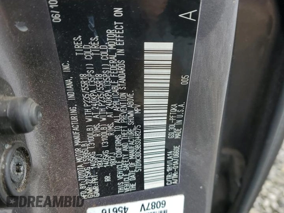 2011 Toyota Sienna XLE AAS with VIN 5TDYK3DC9BS048275, listed as a Copart auction lot 51828755 with 290,413 mi miles and Salvage Title. Bid and sale history available at DreamBid. Image 13.