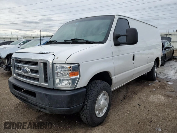 2008 Ford Econoline Cargo Commercial with VIN 1FTNE24L48DA23633, listed as a Copart auction lot 43053795 with 184,923 mi miles and Salvage Title. Bid and sale history available at DreamBid. Image 1.