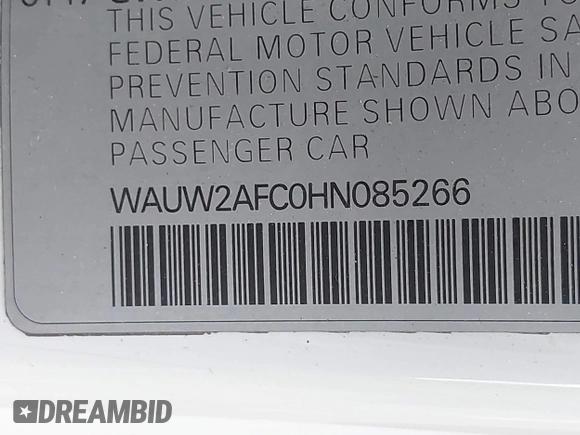 2017 Audi A7 Premium Plus с VIN WAUW2AFC0HN085266, выставлен на аукционе IAAI как лот 41461035 с пробегом 135 459 миль миль и . История ставок и продаж доступна на DreamBid. Изображение 9.
