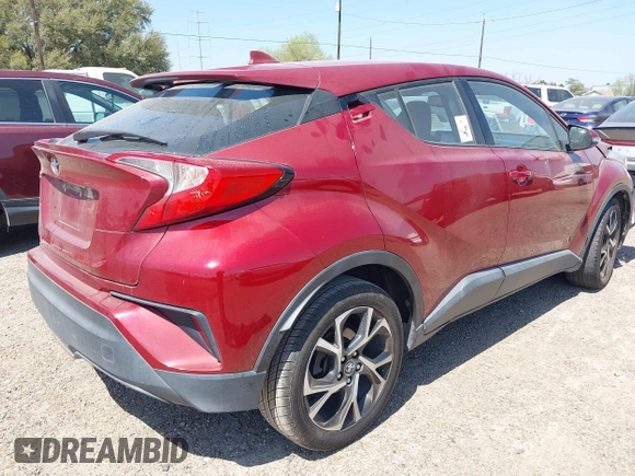 2018 Toyota C-HR XLE with VIN NMTKHMBX2JR043321, listed as a IAAI auction lot 41773764 with 53,800 mi miles. Bid and sale history available at carsss.com. Image 4.