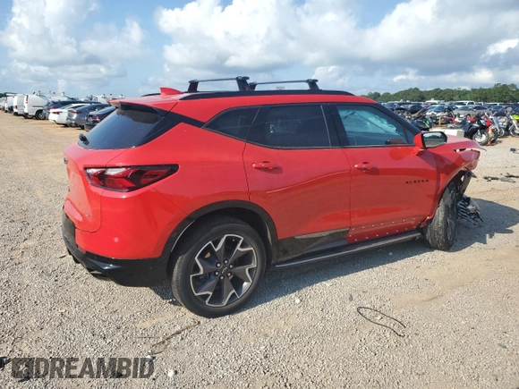 2021 Chevrolet Blazer RS with VIN 3GNKBERS6MS573933, listed as a Copart auction lot 57029055 with 39,454 mi miles and Non repairable. Bid and sale history available at DreamBid. Image 3.