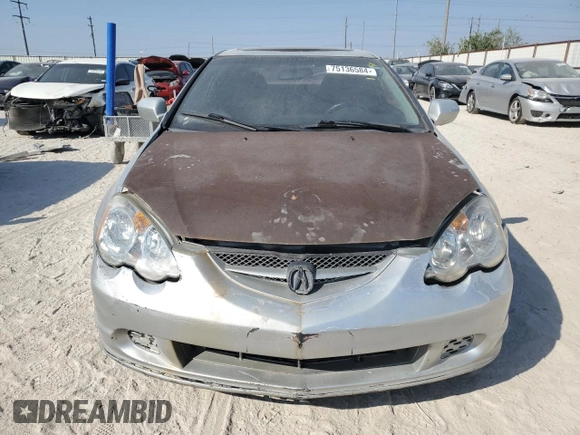 2003 Acura RSX with VIN JH4DC54823C005238, listed as a Copart auction lot 75136584 with 193,899 mi miles and Clean Title. Bid and sale history available at carsss.com. Image 5.