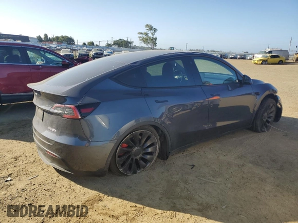 2022 Tesla Model Y Performance с VIN 7SAYGDEF1NF347903, выставлен на аукционе Copart как лот 57646175 с пробегом 48 286 миль миль и Списание • Salvage title. История ставок и продаж доступна на DreamBid. Изображение 3.