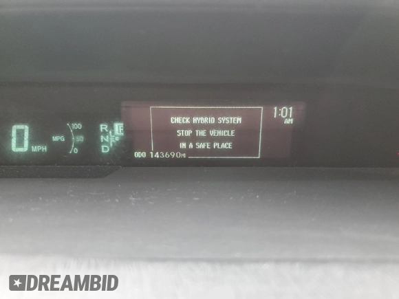 2013 Toyota Prius One z VIN JTDKN3DU4D5607682, wystawiony jako Copart lot #59471765 z przebiegiem 143 690 mil mil oraz Czysty tytuł • Clean title. Historia ofert i sprzedaży dostępna na DreamBid. Obrazek 9.