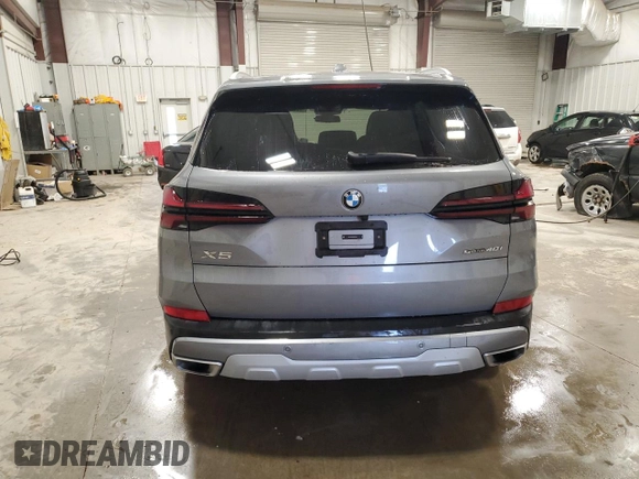 2025 BMW X5 sDrive40i with VIN 5UX13EU06S9W26538, listed as a Copart auction lot 50222715 with 0 mi miles and Clean Title. Bid and sale history available at carsss.com. Image 6.