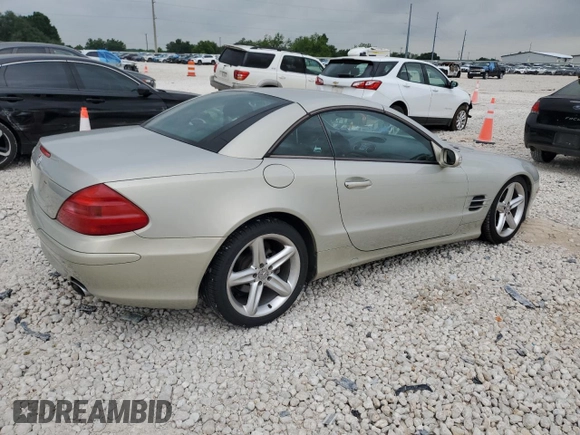 2003 Mercedes-Benz SL 500 with VIN WDBSK75F03F013873, listed as a Copart auction lot 55132305 with 91,417 mi miles and Clean title. Bid and sale history available at DreamBid. Image 3.