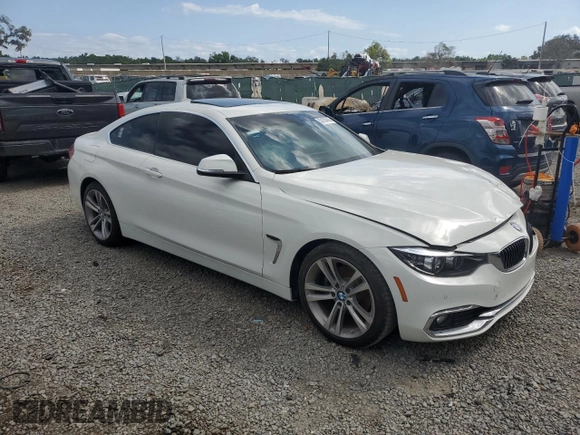2019 BMW 4 Series 430i with VIN WBA4W3C56KAF93076, listed as a Copart auction lot 50100445 with 65,715 mi miles and Salvage Title. Bid and sale history available at carsss.com. Image 4.